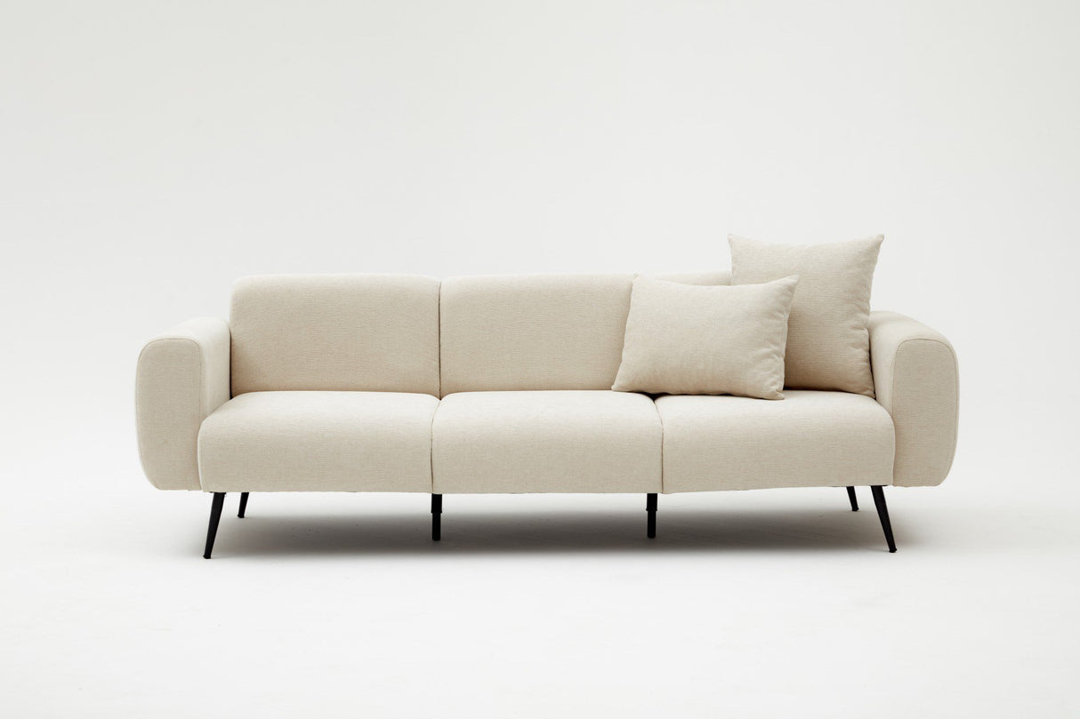 3-sitzer Sofa Beilagencreme