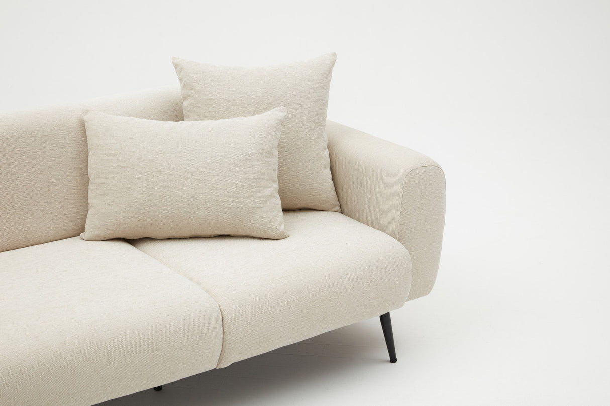 3-sitzer Sofa Beilagencreme