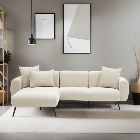 Ecksofa links Side Creme
