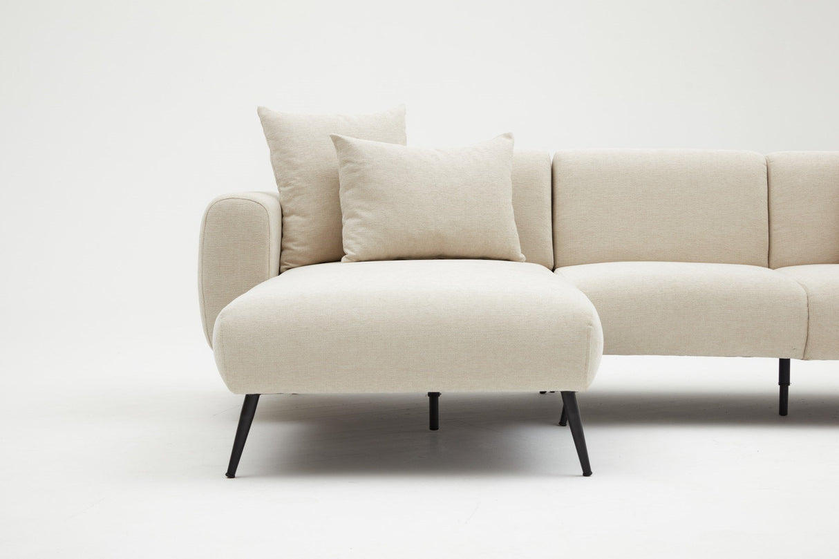 Ecksofa links Side Creme
