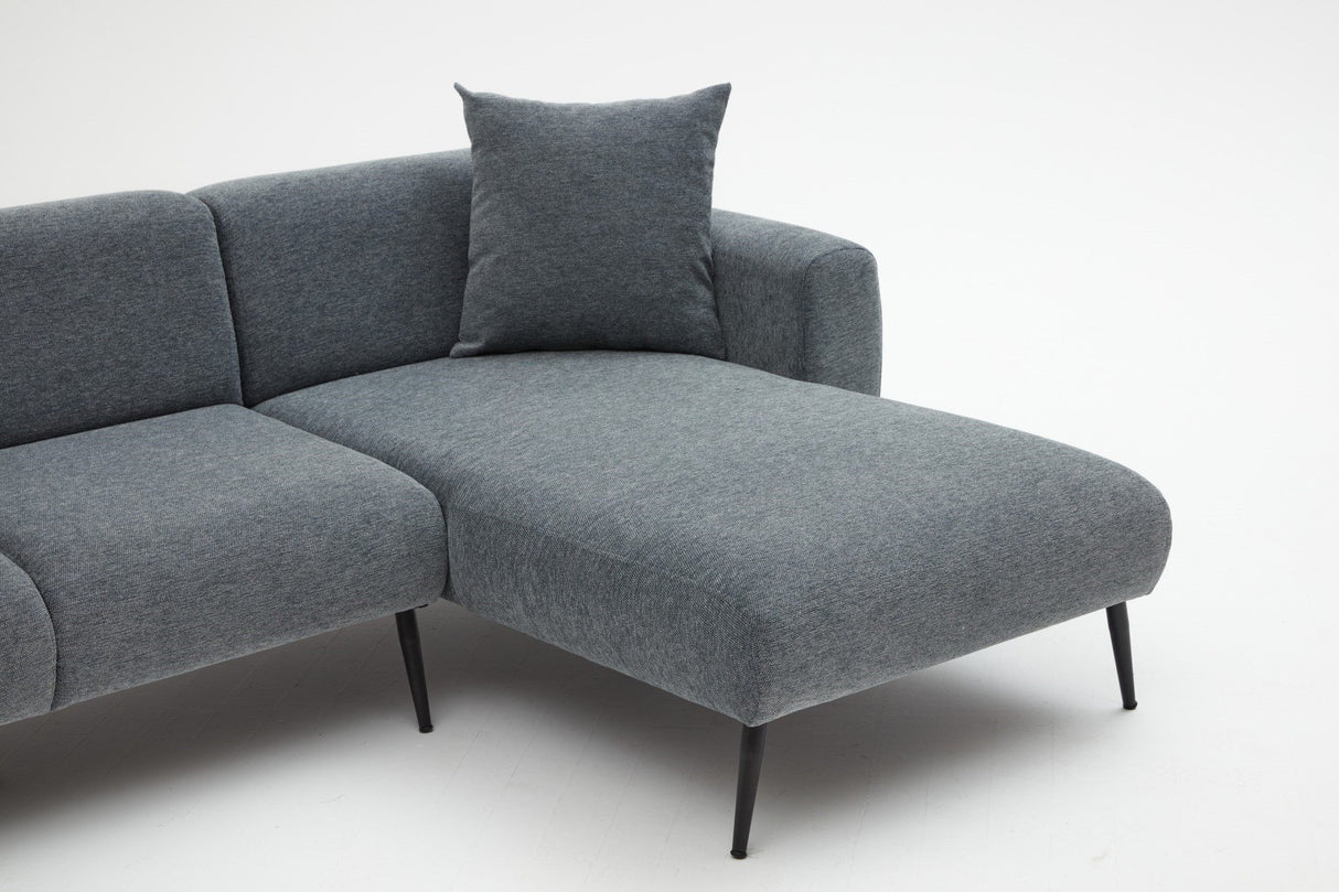 Ecksofa rechts Side Anthrazit