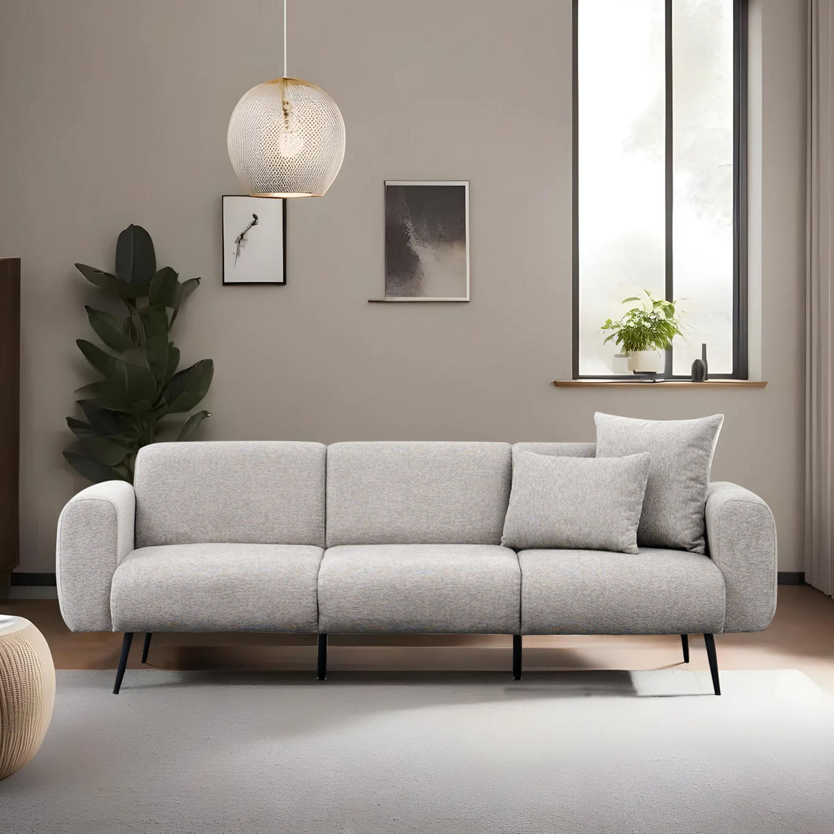 3-Sitzer-Sofa Side hellgrau
