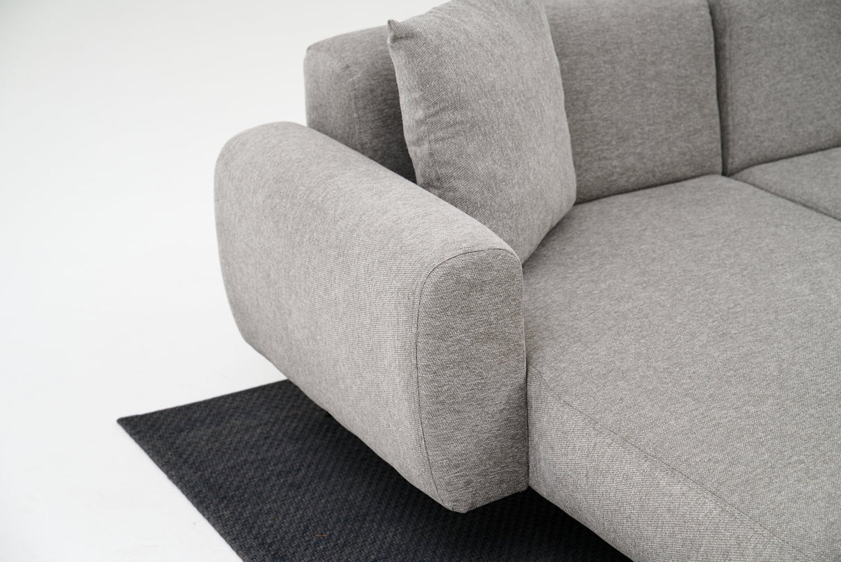 Ecksofa links Side hellgrau