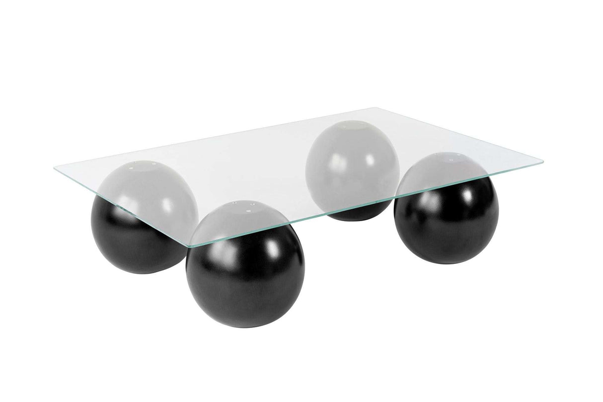 Salontafel Sera zwart transparant gehard glas 110x75x30 cm Black Transparent Tempered glass