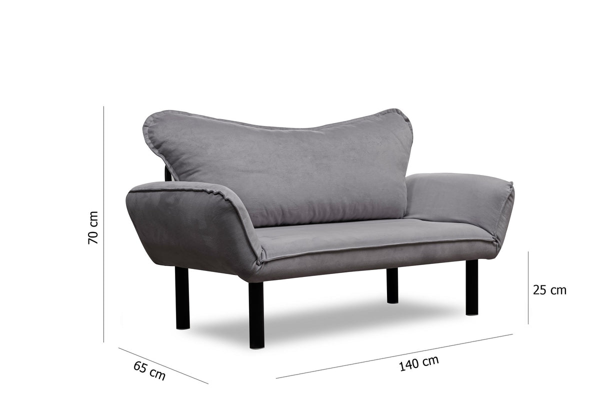 2-Sitzer Schlafsofa Chatto Grau