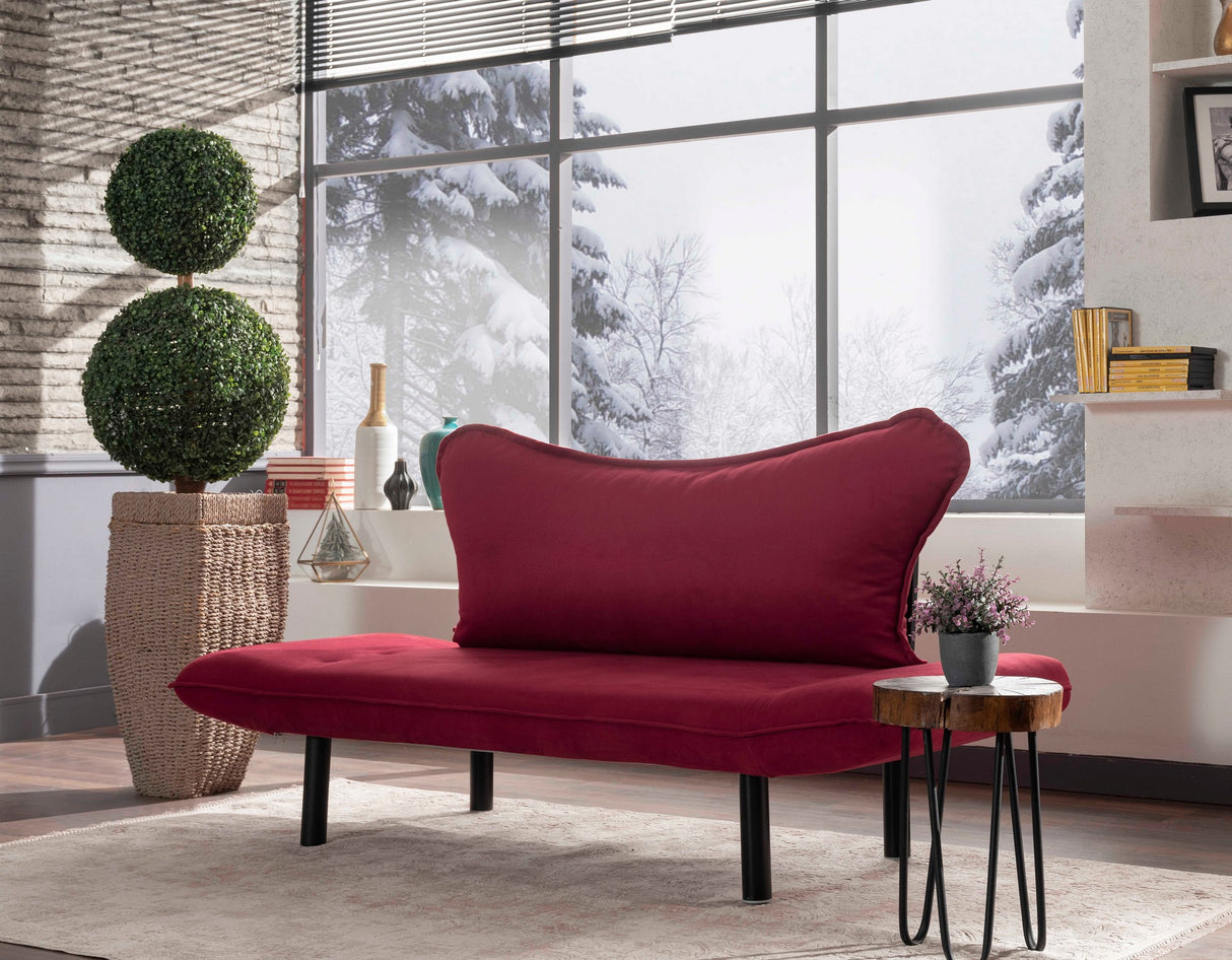 2-Sitzer Schlafsofa Chatto Rot