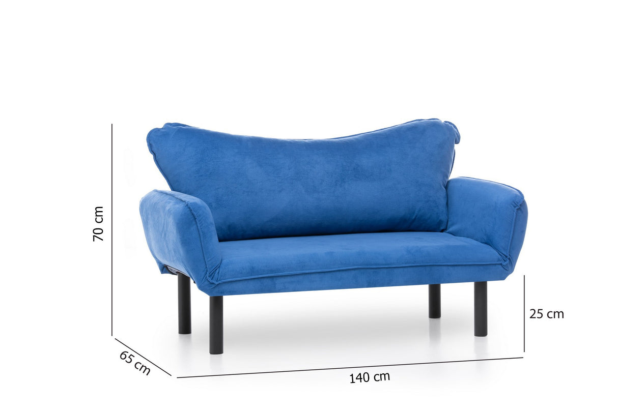 2-Sitzer Schlafsofa Chatto Blau