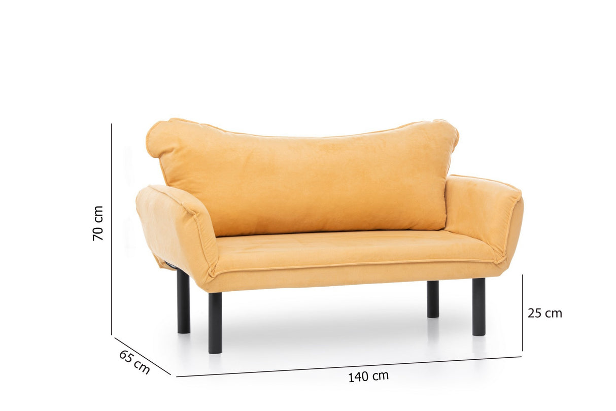 2-Sitzer Schlafsofa Chatto Senfgelb
