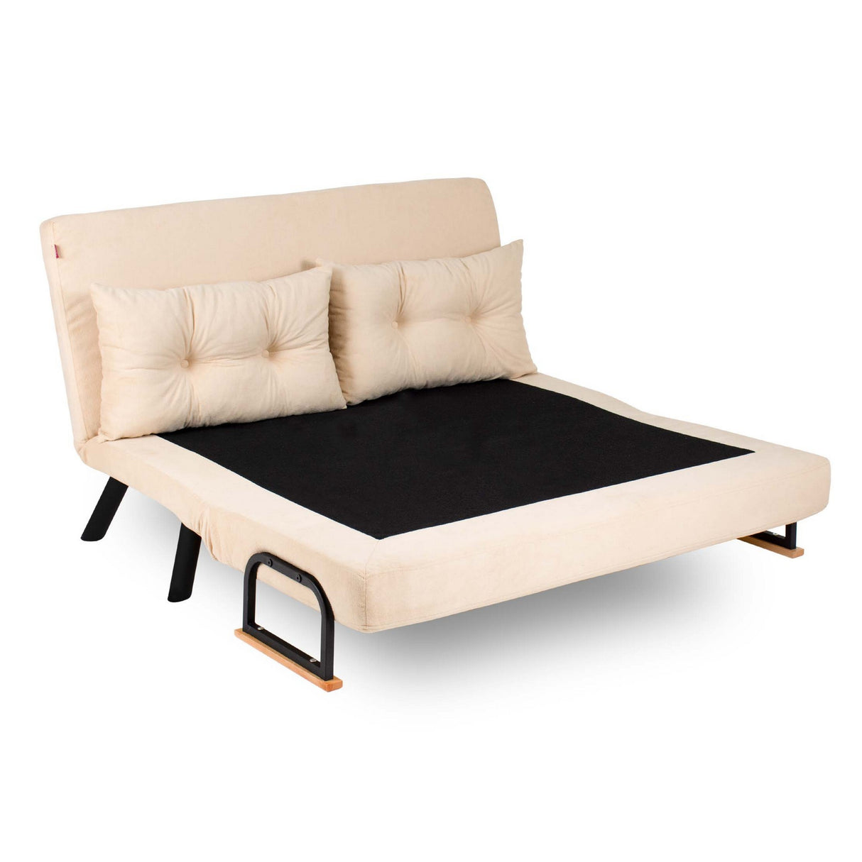 Schlafsofa 3-Sitzer aus cremefarbenem Stoff - Sando