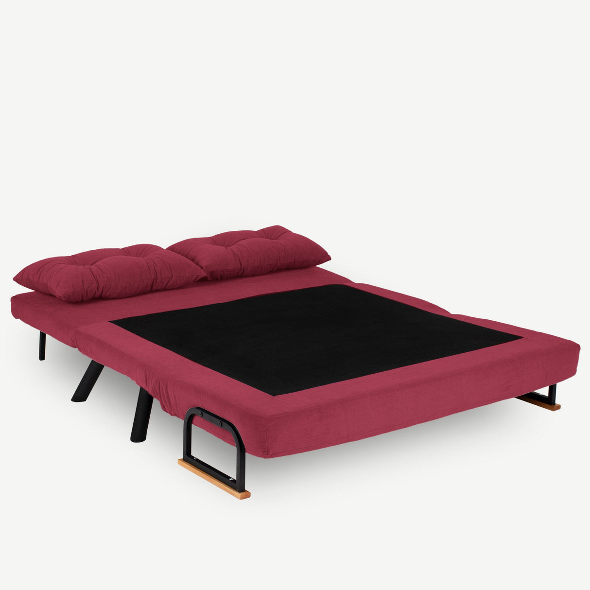 Schlafsofa 2-Sitzer aus rotem Stoff - Sando