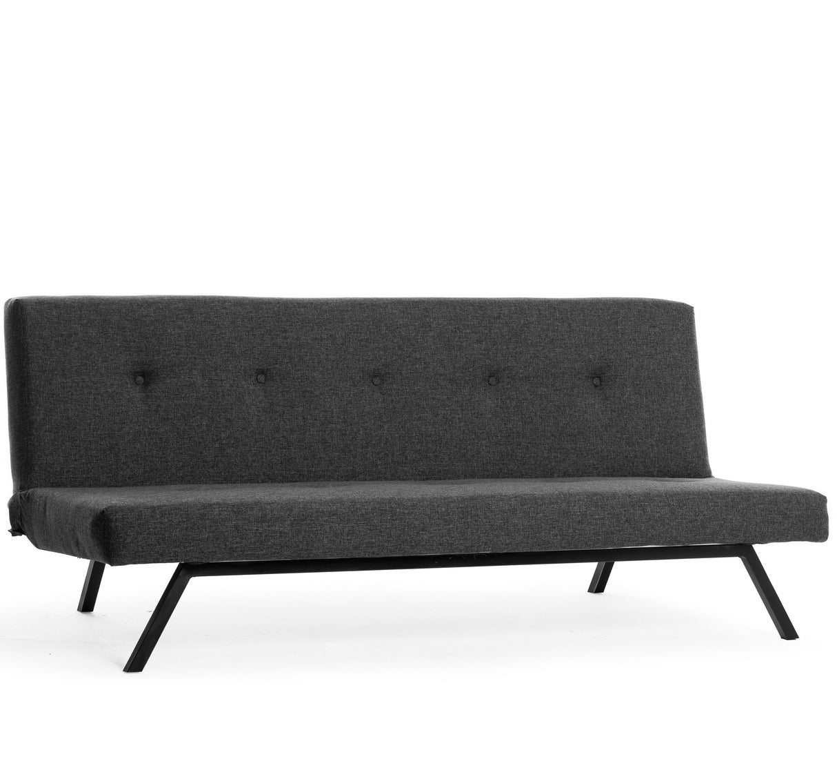 3-Sitzer Schlafsofa Zoly Anthrazit Stoff - 180 cm - Ohne Armlehnen - Gepolstert