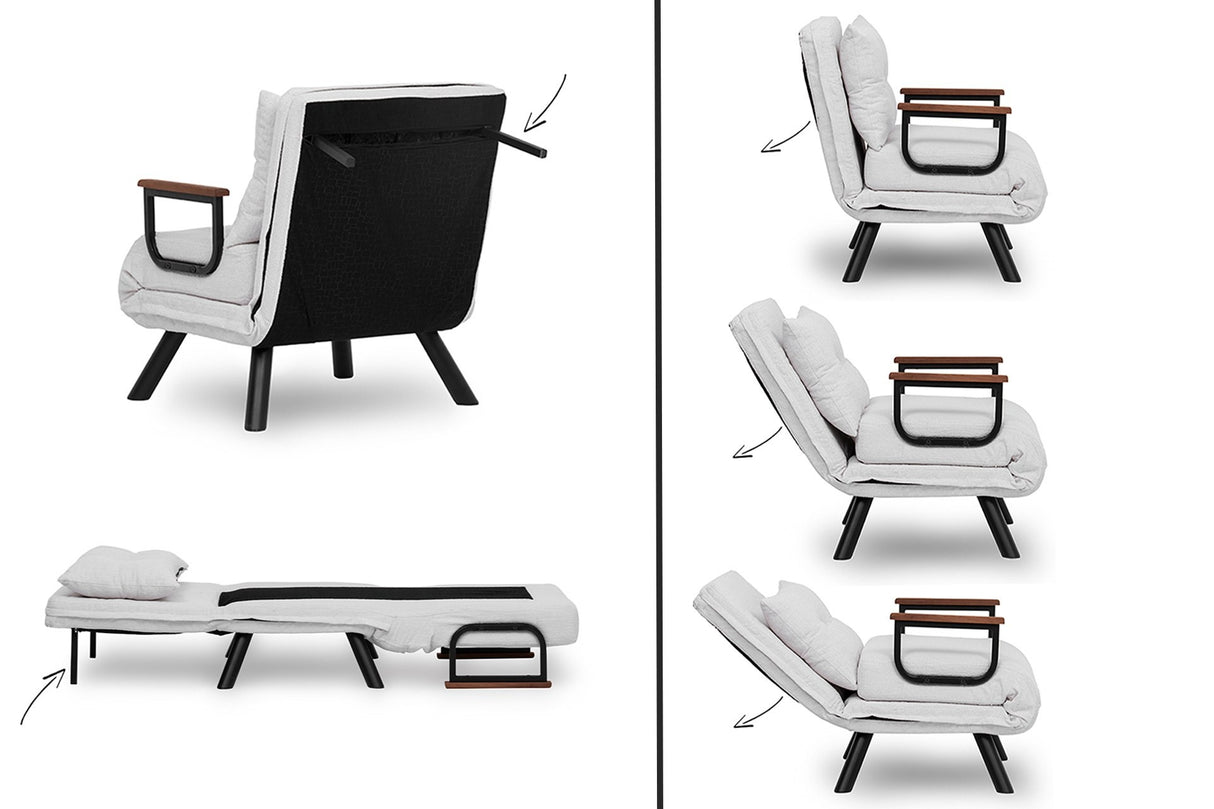 Schlafsessel Sando Creme Teddystoff