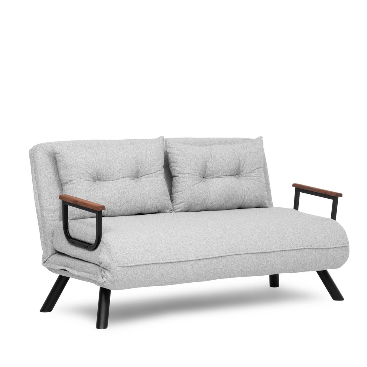 Schlafsofa Grauer Bouclé-Zweisitzer – Sando