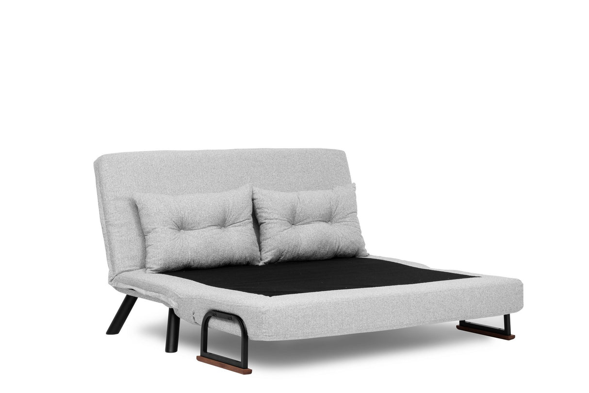 Schlafsofa Grauer Bouclé-Zweisitzer – Sando