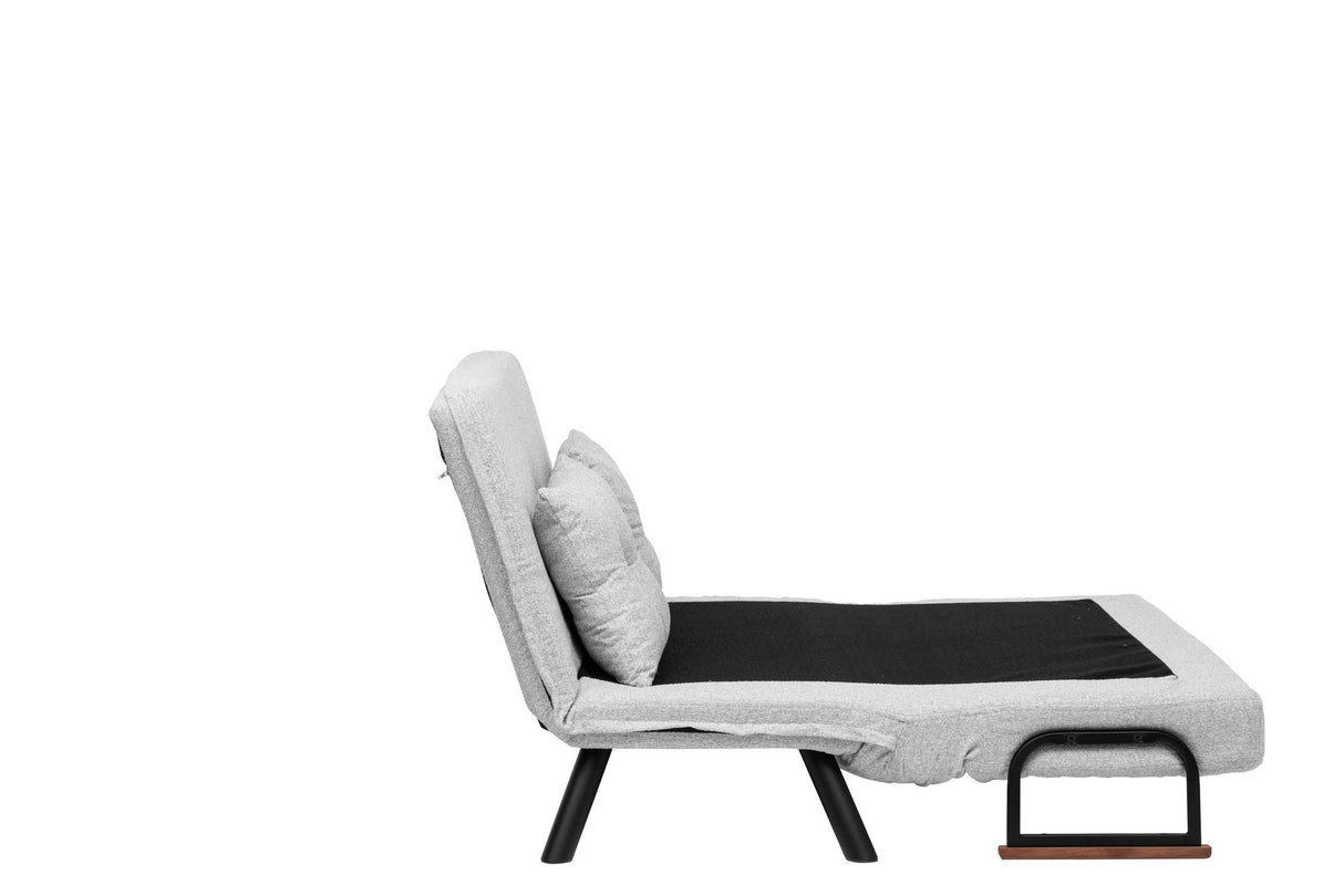 Schlafsofa Grauer Bouclé-Zweisitzer – Sando