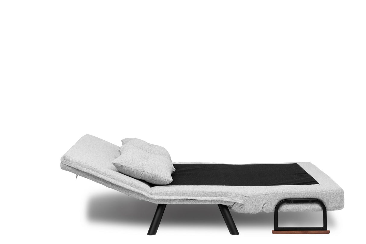 Schlafsofa Grauer Bouclé-Zweisitzer – Sando