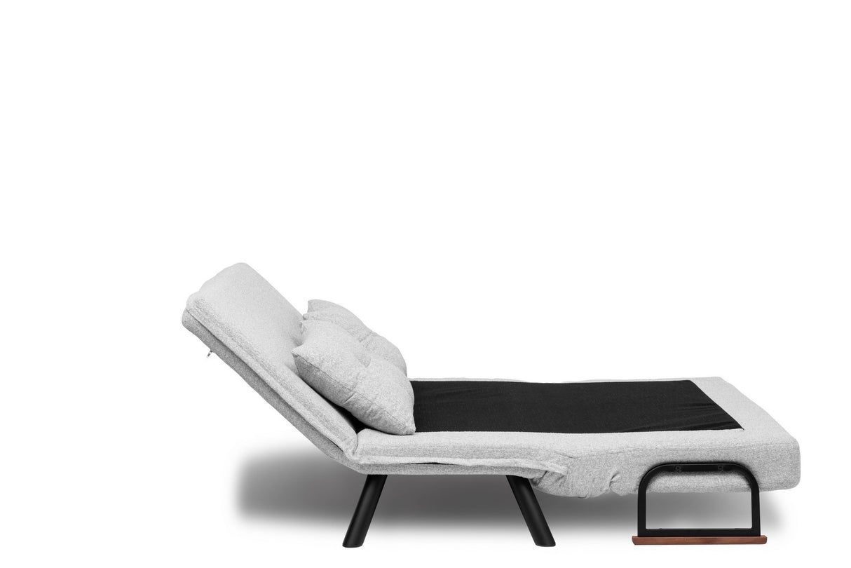 Schlafsofa Grauer Bouclé-Zweisitzer – Sando