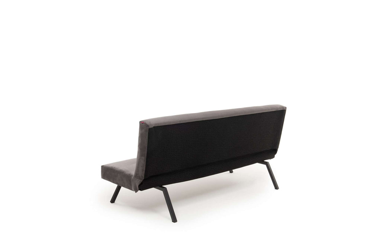 3-Sitzer Schlafsofa Zoly Grau Stoff - 180 cm - Ohne Armlehnen - Gepolstert