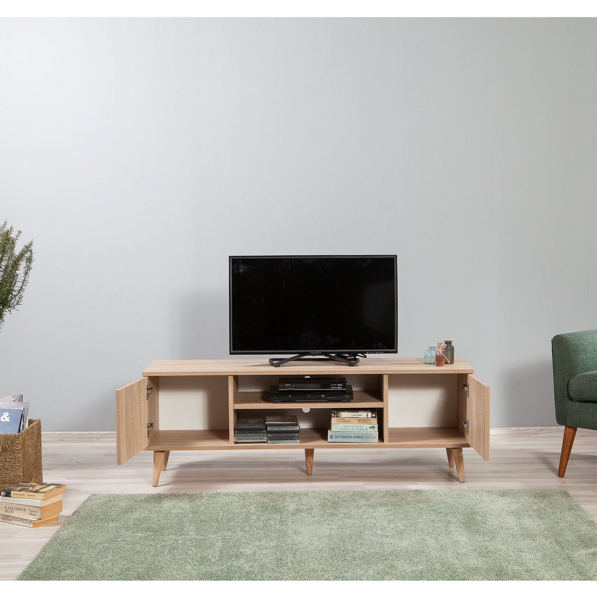 TV-Möbel Truva Sonoma Eik Melamine 140x50x40 cm