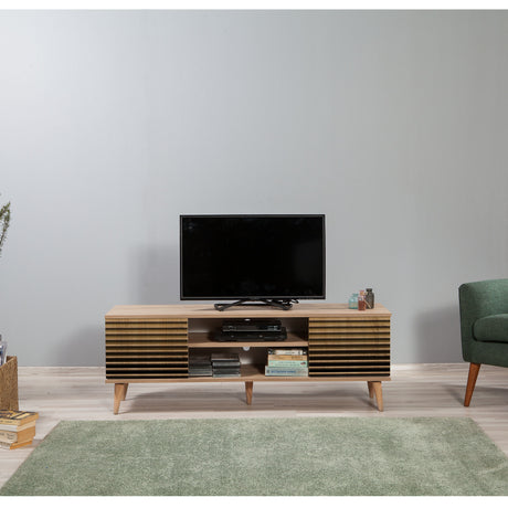 TV-Möbel Truva Sonoma Eiche gestreiftes Melamin 140x50x40 cm