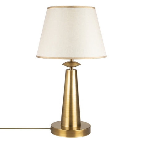 Tischlampe Kupferfarben Stoff Arboria