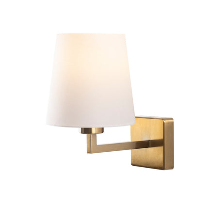 Wandleuchte Weiß Stoff Ashburn