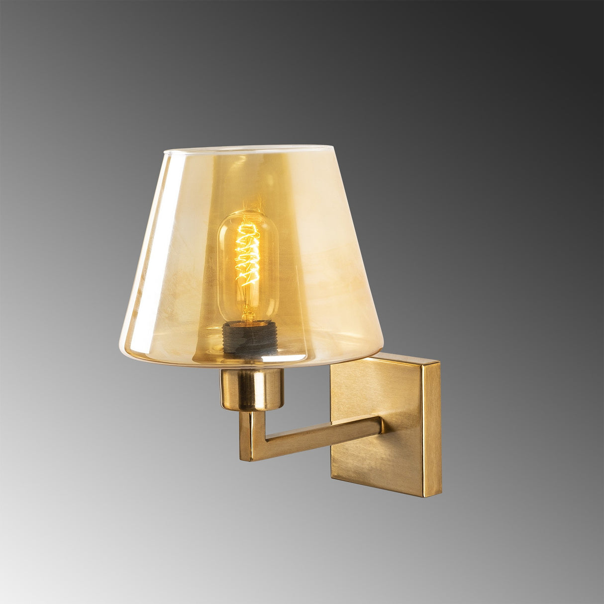 Wandleuchte Gold Glas Ashburn