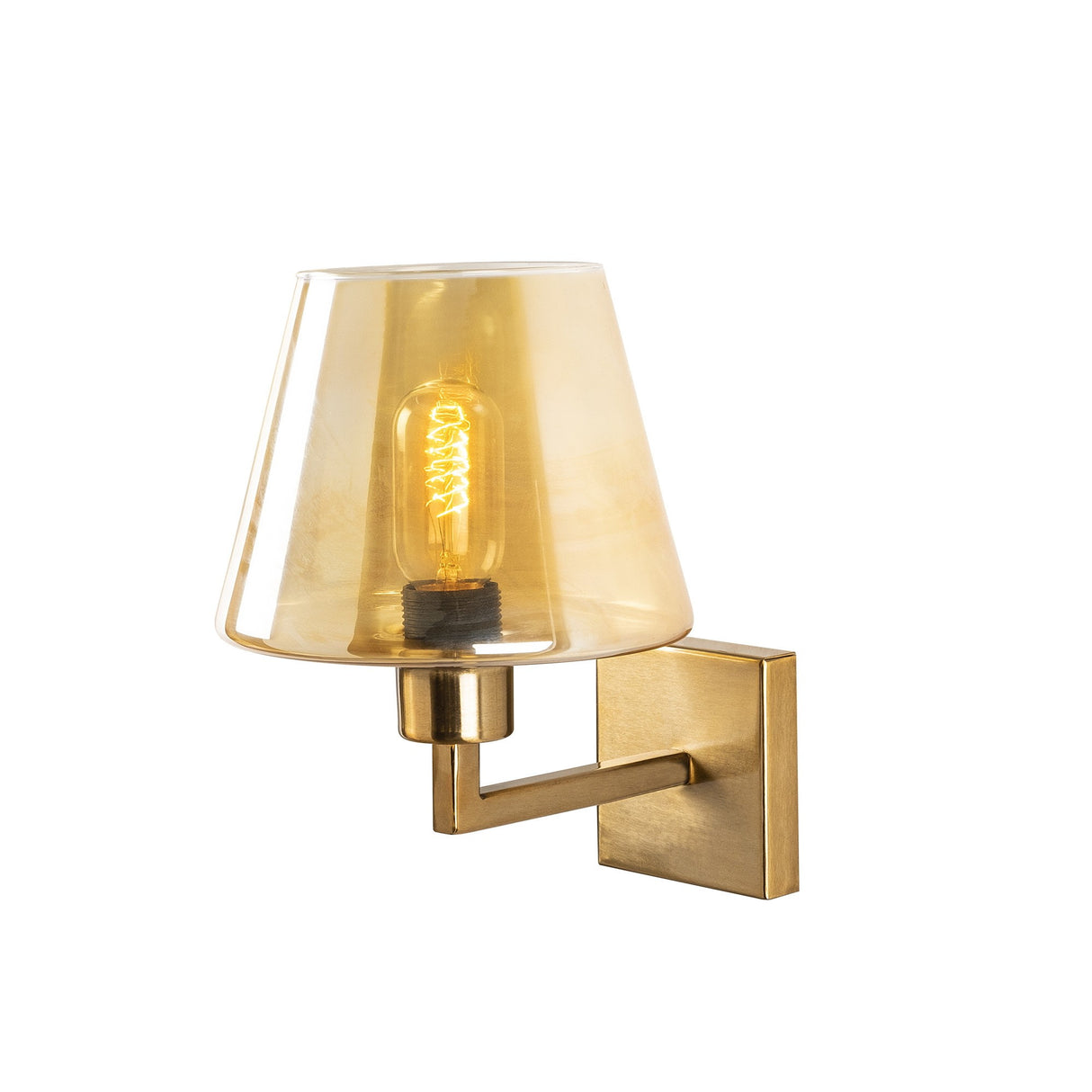 Wandleuchte Gold Glas Ashburn