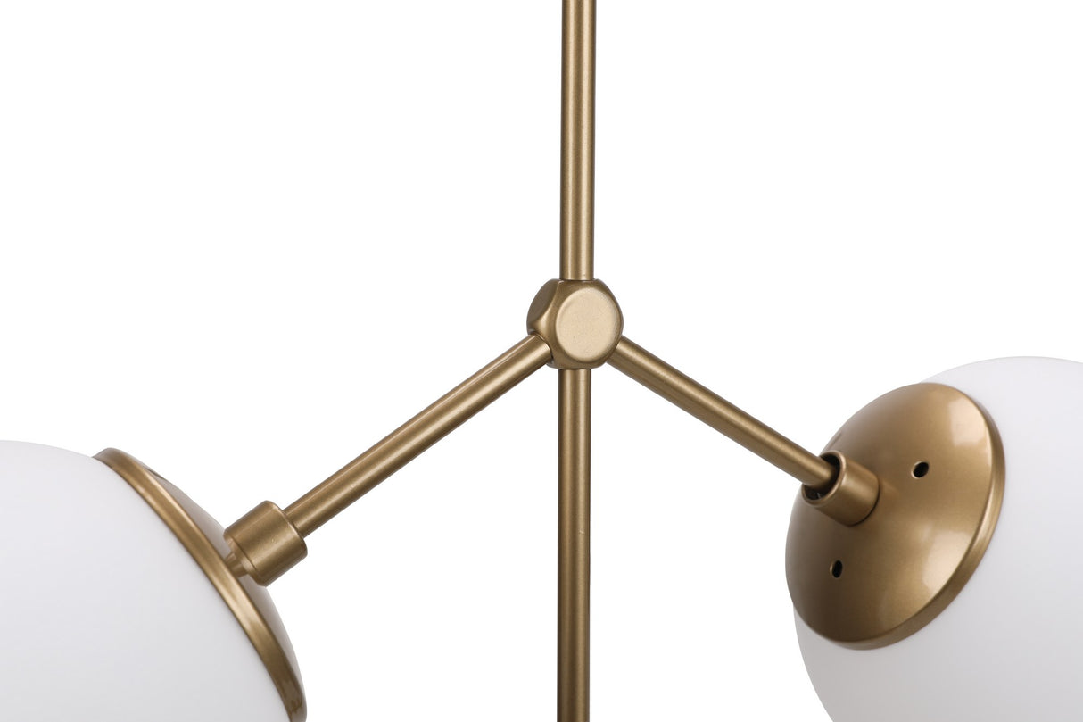 Deckenlampe 3-flammig Weiß Glas Polaris