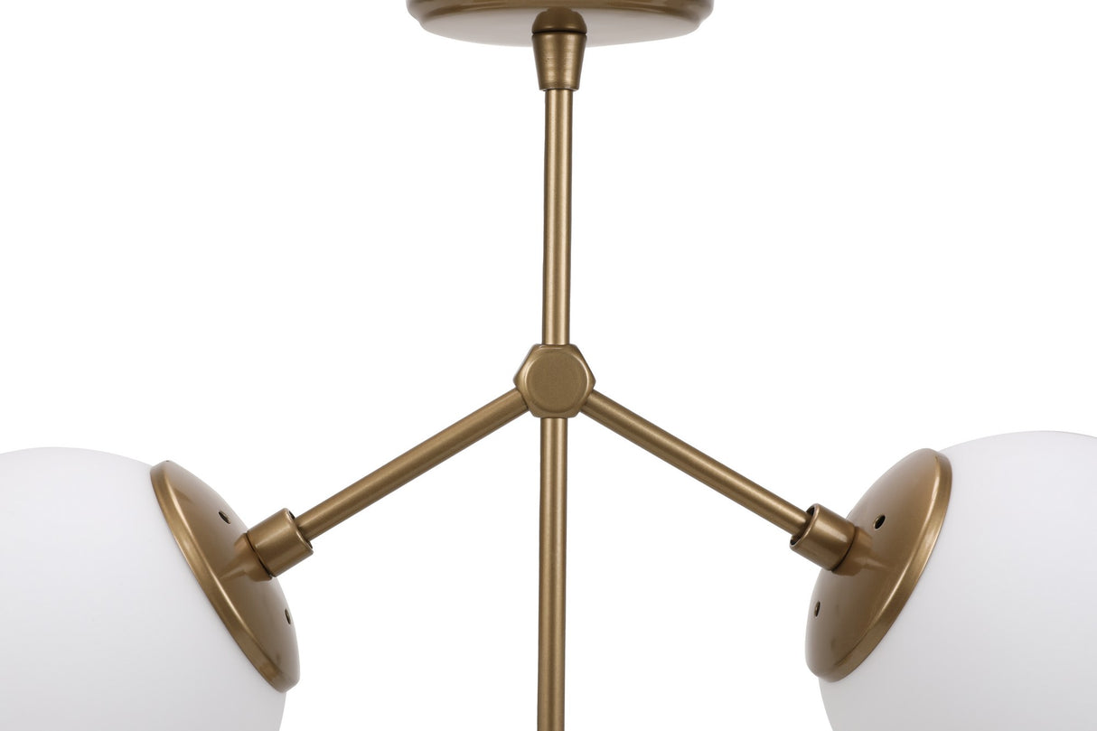 Deckenlampe 3-flammig Weiß Glas Polaris