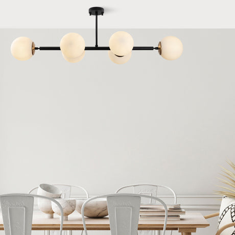 Hängelampe 6-flammig Crème Glas Radiance