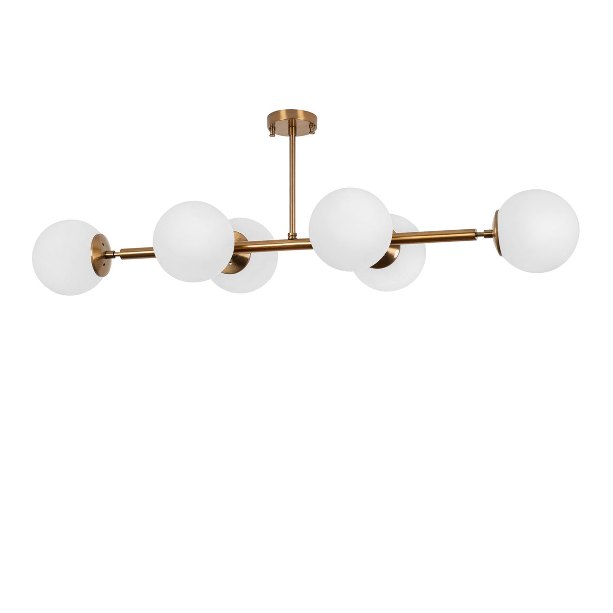 Hängelampe 6-flammig bronzefarbenes Glas Radiance