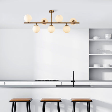 Hängelampe 7-lilig Bronze Glas Radiance