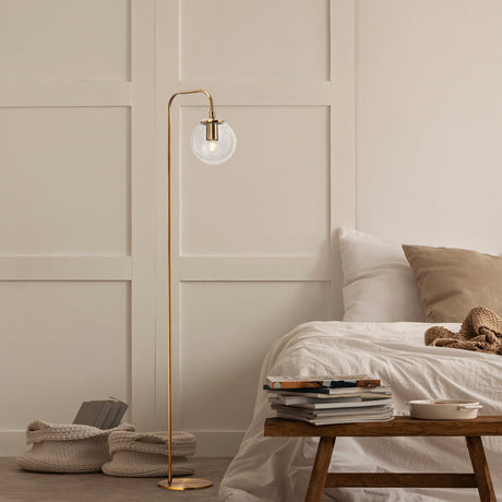 Stehlampe Bronze mit klarem Glas Brim
