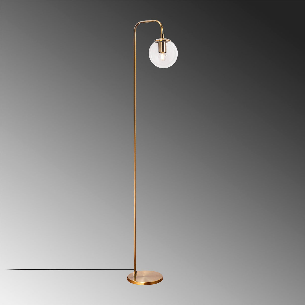 Stehlampe Bronze mit klarem Glas Brim