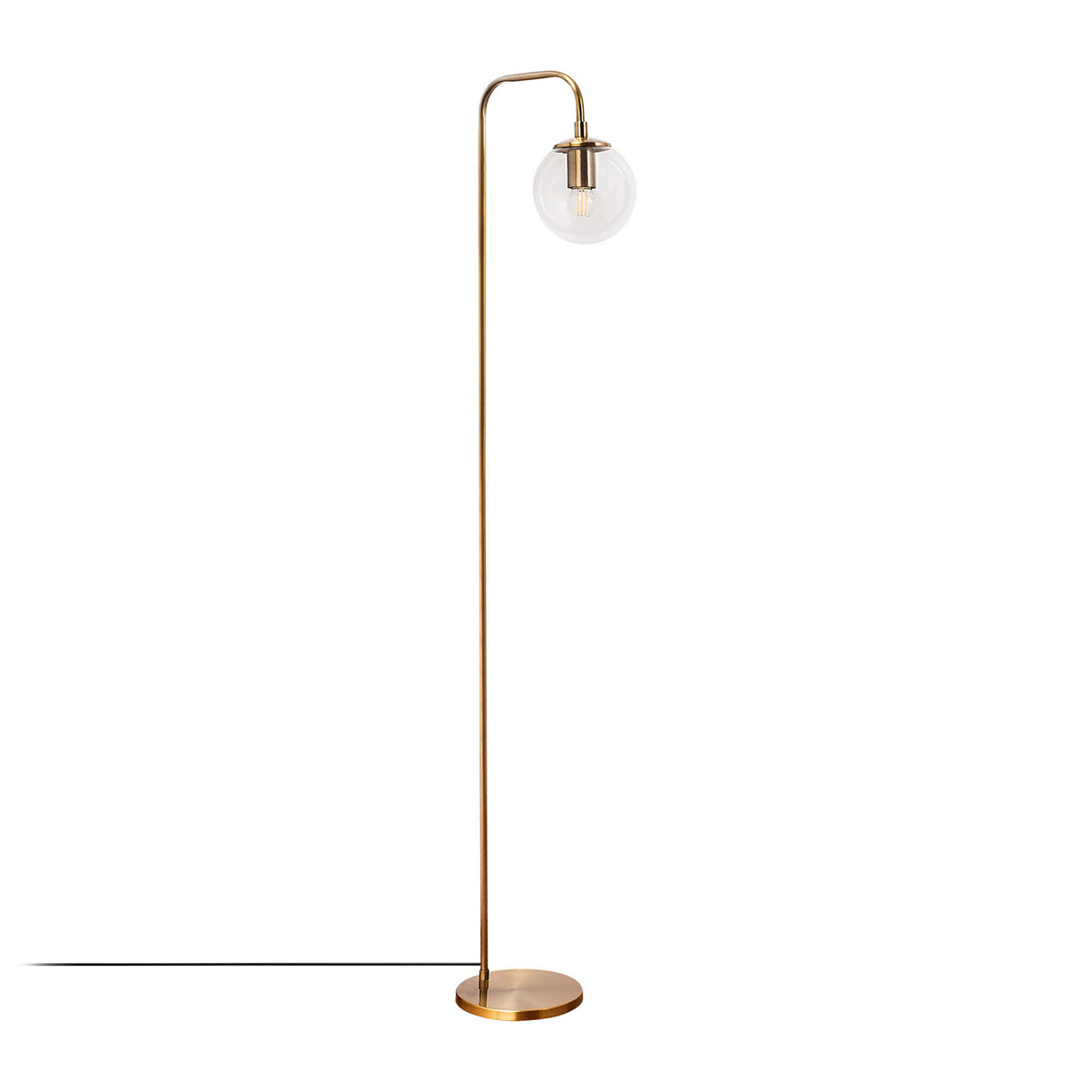 Stehlampe Bronze mit klarem Glas Brim