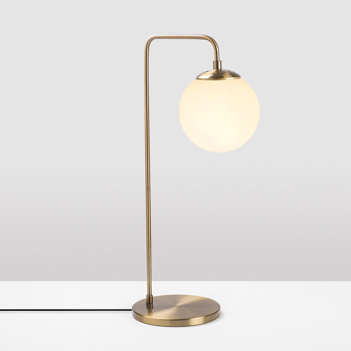 Tischlampe Bronze Glas Brim