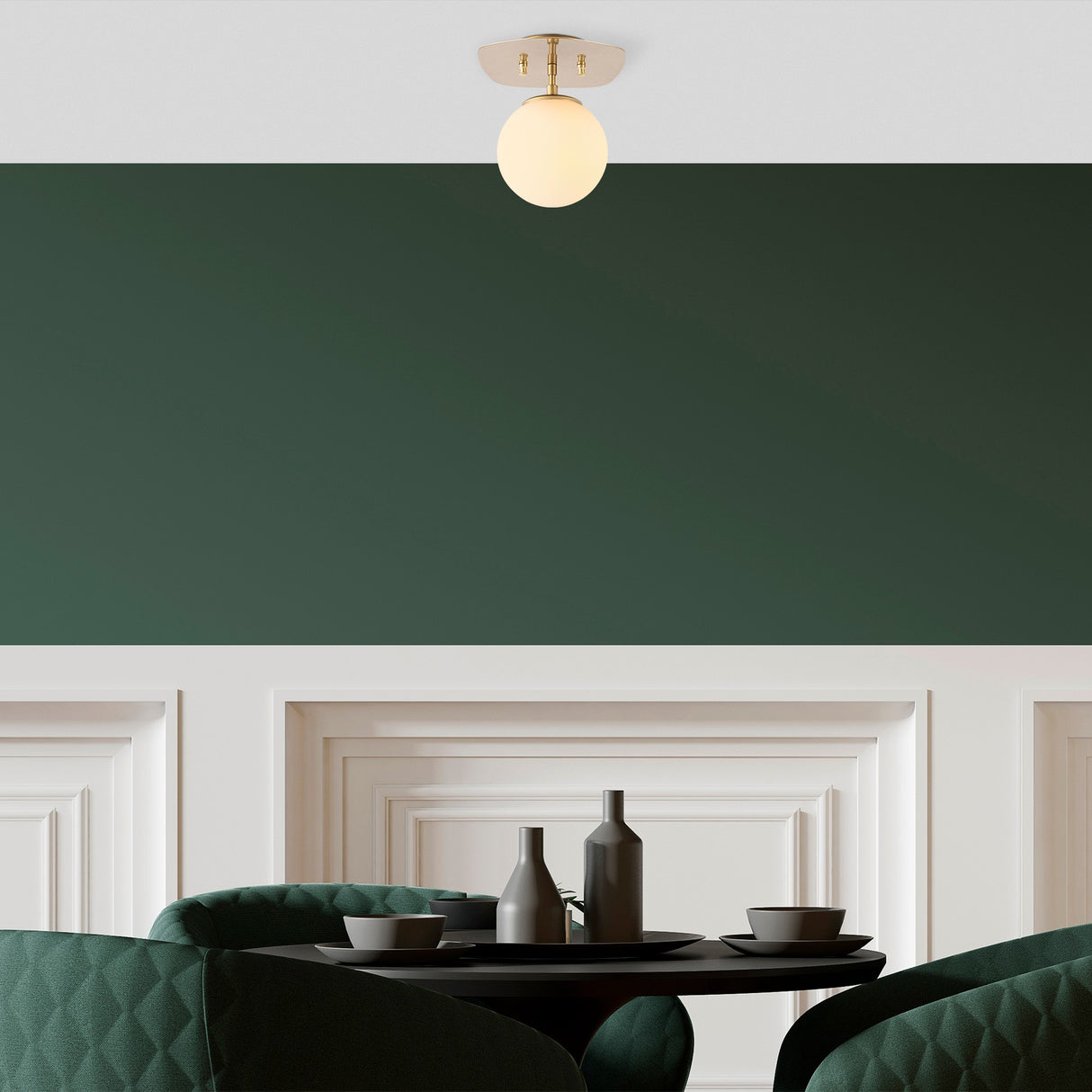 Deckenleuchte 1-flammig Gold Glas Axel