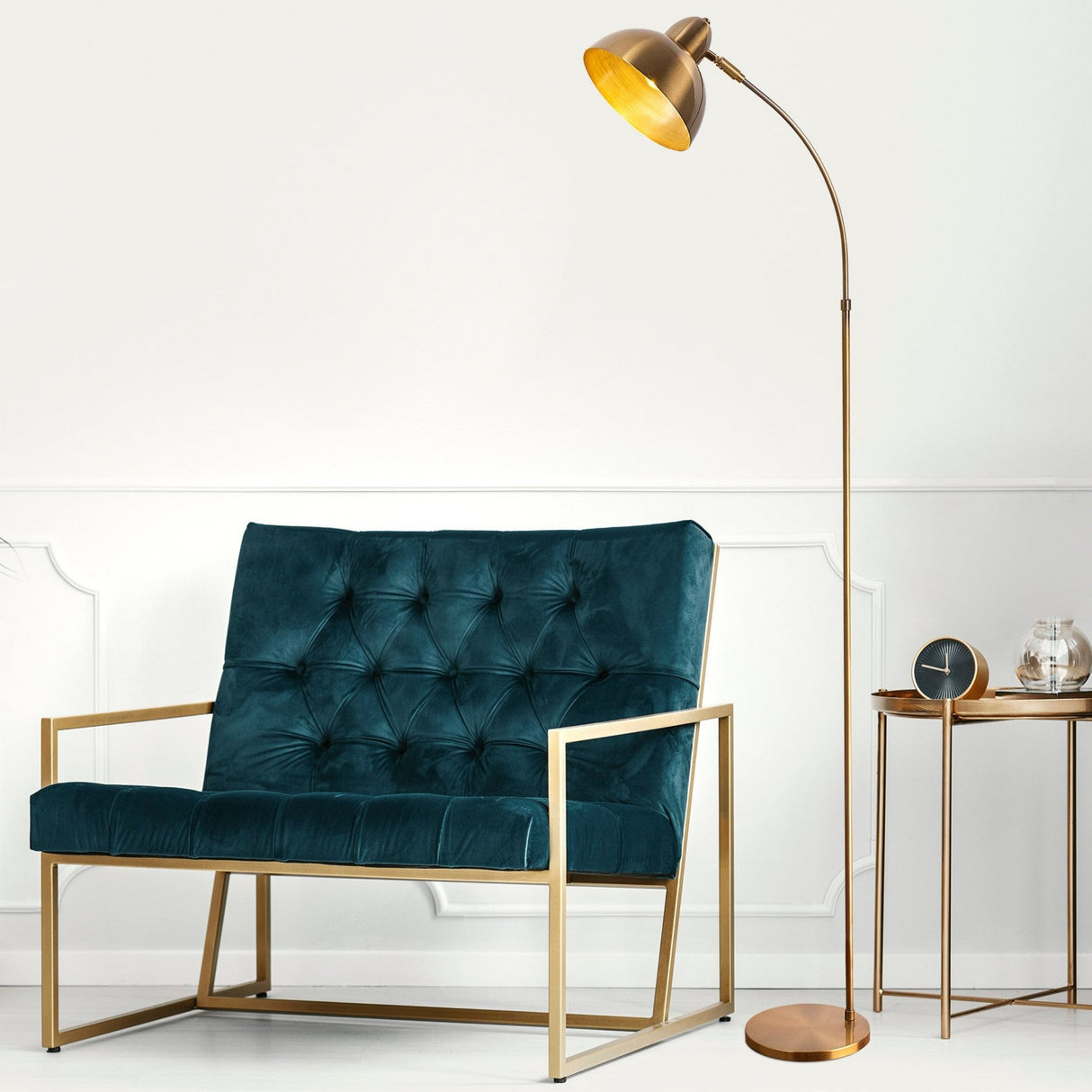 Bodenlampe Bronze Metall Bane