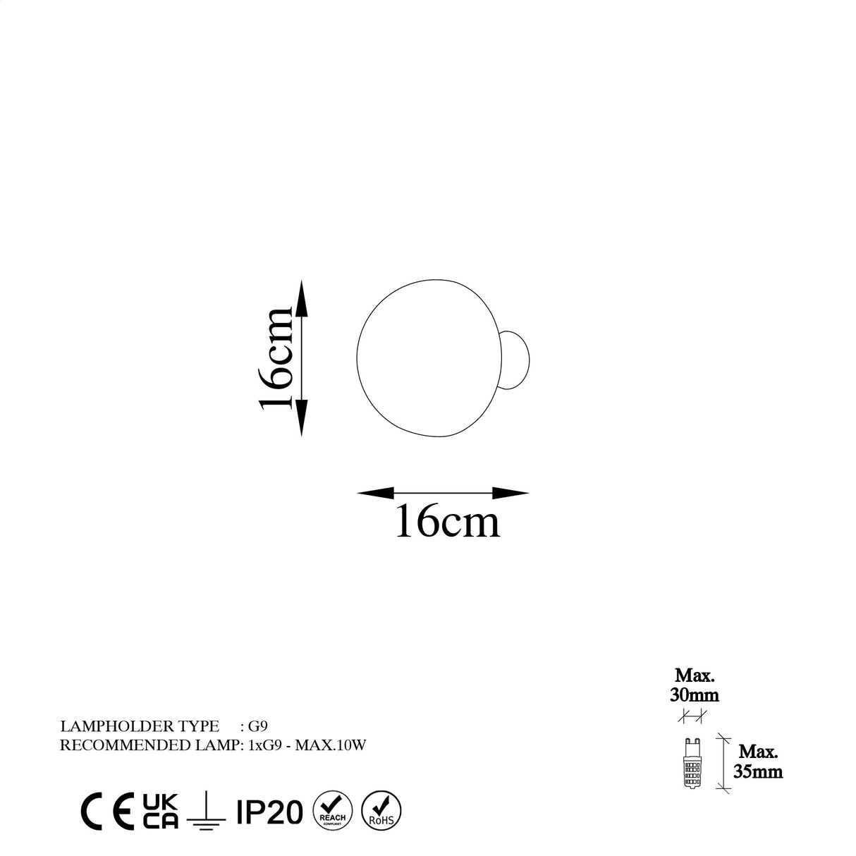 Wandleuchte Gold Metall Dusk
