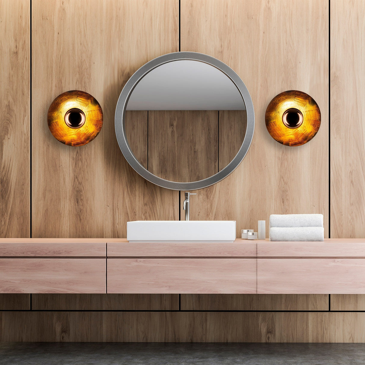 Wandleuchte Kupferfarben 28 cm Metall Elevate