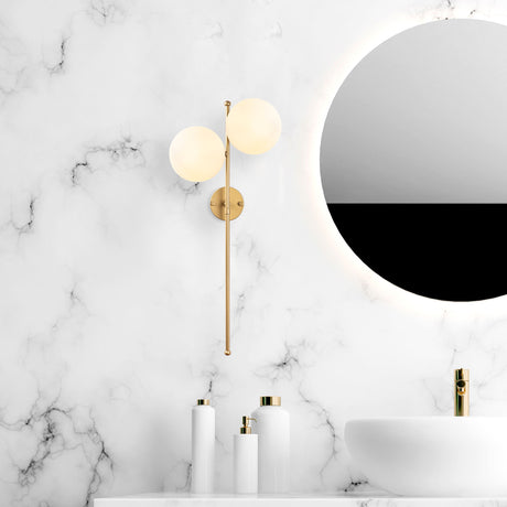 Wandleuchte 2-flammig Gold Glas Radiance