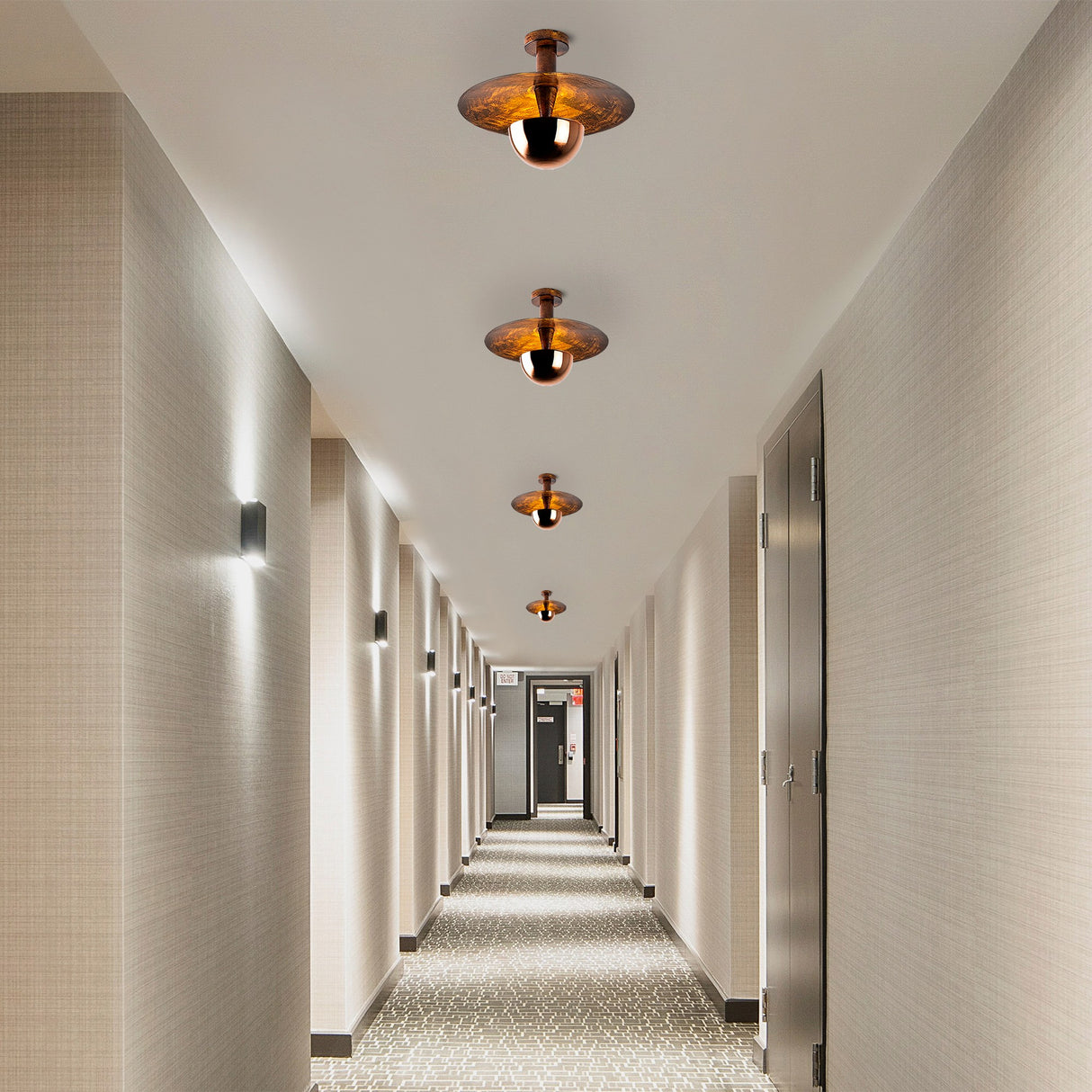 Deckenlampe 38 cm Kupferfarben Metall Elevate