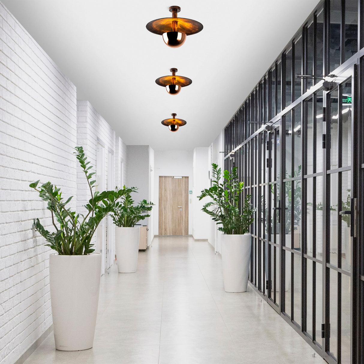 Deckenleuchte 48 cm Kupferfarben Metall Elevate