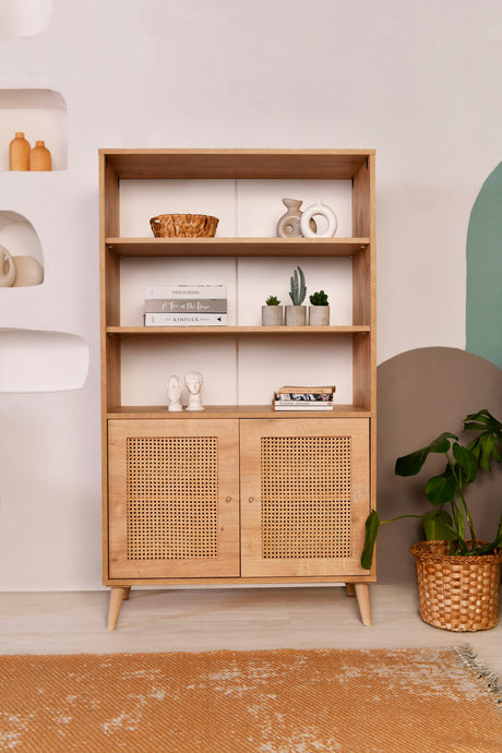 Bücherregal Hazeran Eiche Buchenholz 40x90x158 cm