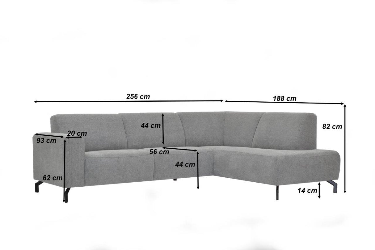 Industrielles Ecksofa Verona Stoff