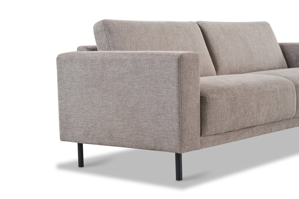 Modern 3-sitzer Sofa Taupefarbener Stoff Aniko 213x90x78 cm