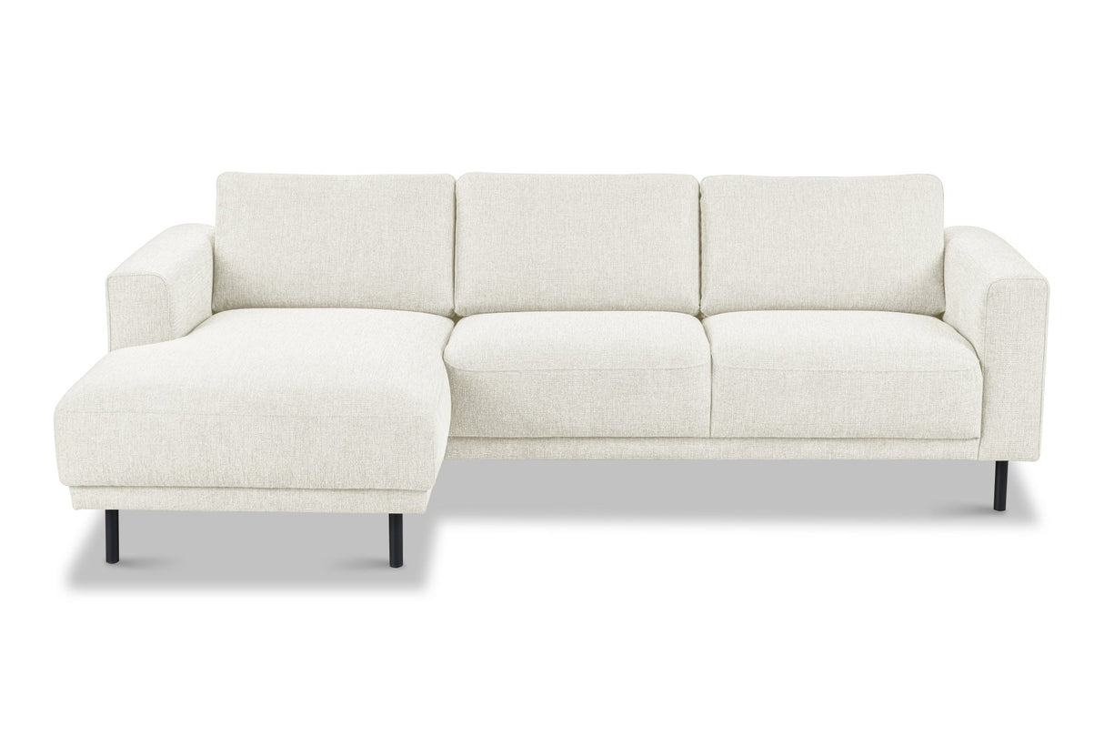 Modernes Ecksofa Links Beige Stoff Aniko mit Chaiselongue 238x142x78 cm