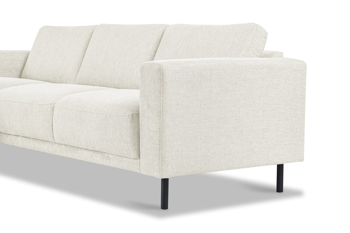 Modernes Ecksofa Links Beige Stoff Aniko mit Chaiselongue 238x142x78 cm