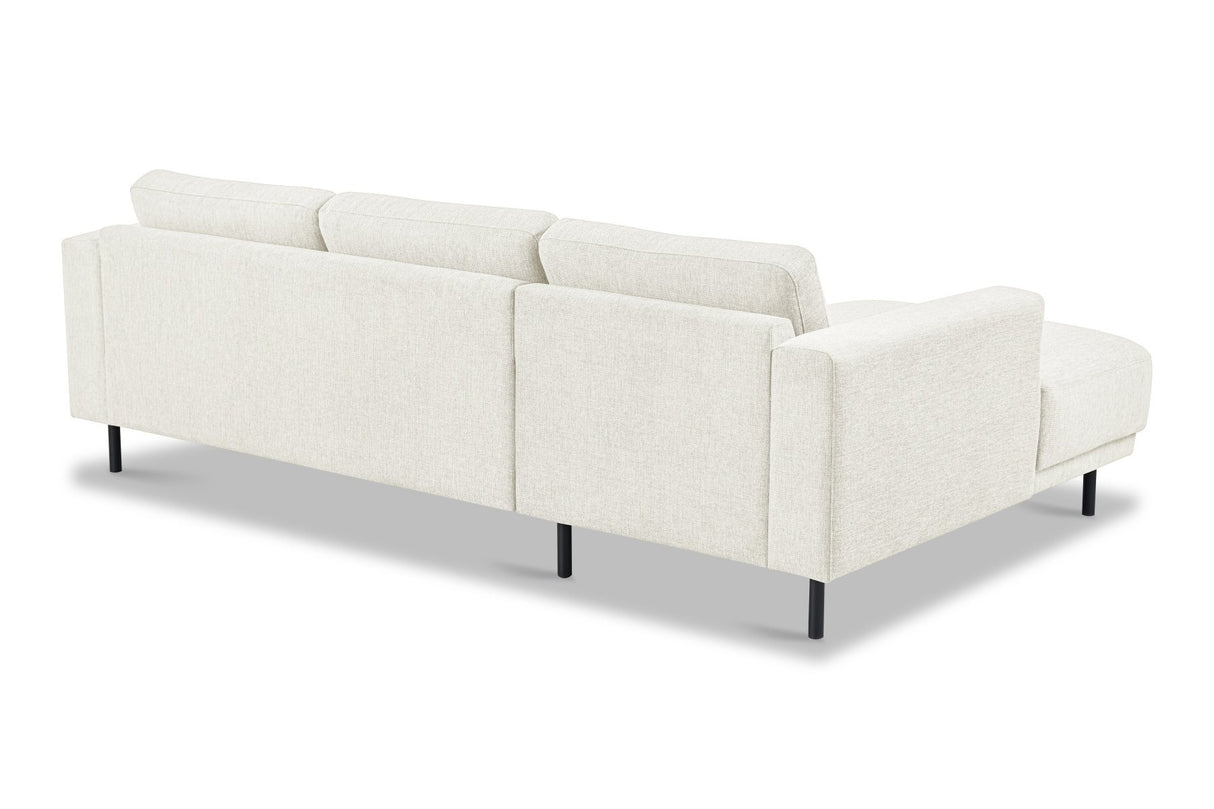 Modernes Ecksofa Links Beige Stoff Aniko mit Chaiselongue 238x142x78 cm